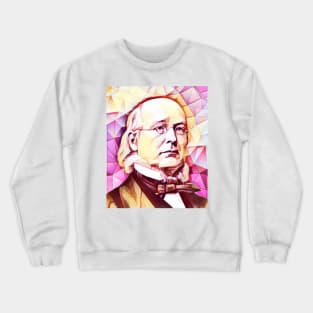 Horace Greeley Pink Portrait | Horace Greeley Artwork 13 Crewneck Sweatshirt